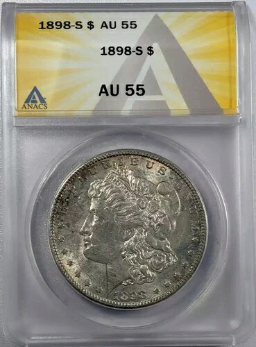 1898年 S モルガン銀貨 ANACS AU-55|WORLD RESOURCE【KING店】