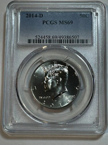 2014年 D・ケネディ・ハーフダラー 50セント PCGS MS69｜WORLD RESOURCE【KING店】