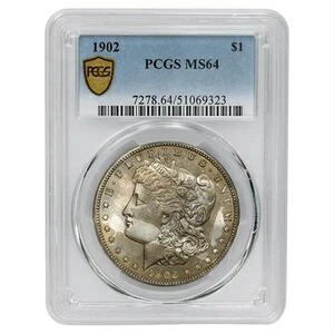 1902年 モルガン銀貨 1ドル PCGS MS 64｜WORLD RESOURCE【KING店】