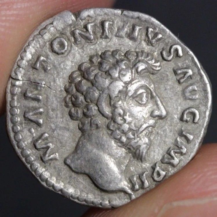 皇帝マルクス・アウレリウス・デナリウス古代ローマ帝国銀貨162年提供