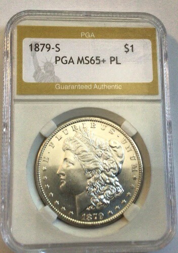 1879 S モーガン シルバー $1 PGA M$65+ PL、eBay 認定グレーダーではありません、低価格 ??｜WORLD RESOURCE【KING店】