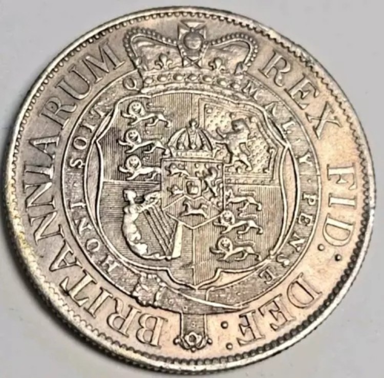 1817年 ジョージ3世 ミル加工銀製ハーフクラウン、スモールヘッド｜WORLD RESOURCE【KING店】
