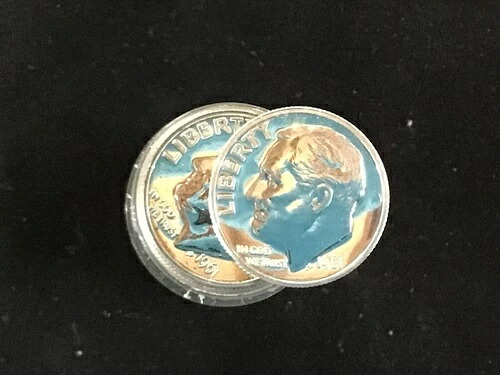 1961年ルーズベルト銀貨10セント玉プルーフ50枚ロール E9703