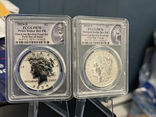 2024-S PCGS モーガン＆ピース 1ドル PR70 Rev PR 2枚組 リバースプルーフセット｜WORLD RESOURCE【KING店】