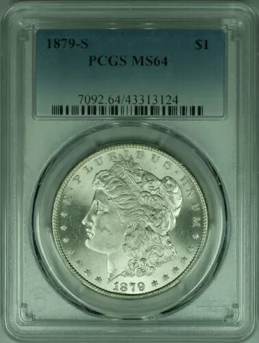 1879-S モーガン銀貨 1ドル PCGS MS-64 (37) B