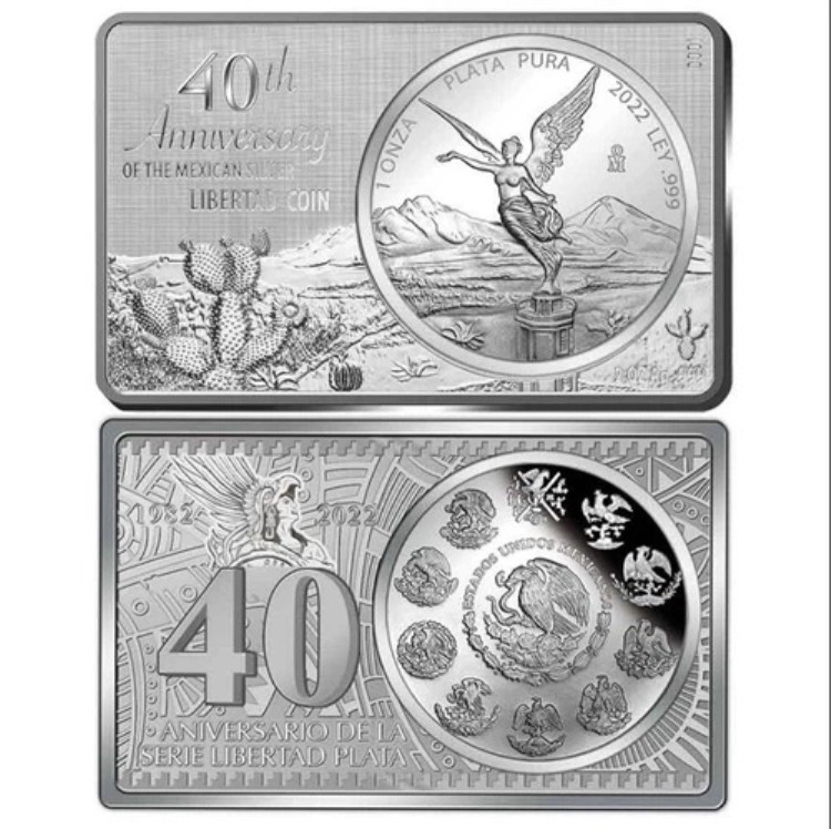希少な2022年メキシコ3オンス銀貨、リベルタッド・オンサ40周年記念コインバー｜WORLD RESOURCE【KING店】 136,950円