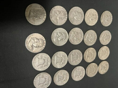 フランクリン・ディール！ロット90%の古い米国ジャンク銀貨、額面10ドル、1964年製、1枚！｜WORLD RESOURCE【KING店】