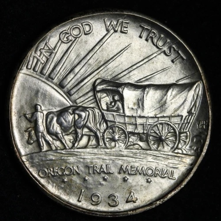 1934-D オレゴントレイル記念銀貨ハーフジェム BU 未流通 MS E188 GACNM｜WORLD RESOURCE【KING店】 136,950円