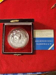 1987年ロングビーチコイン博覧会 5オンス .999 シルバーパンダメダル OGP #MF-T1046｜WORLD RESOURCE【KING店】