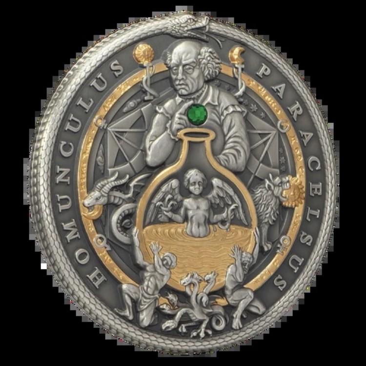 5ドル銀貨「パラケルスス」錬金術師シリーズ、オカルト限定版