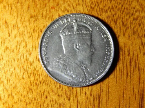 1904年ニューファンドランド20セント(コインのダイラミネートエラー)