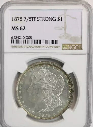 モーガン シルバー ダラー 1878 7/8 TF 強力 NGC MS62 レインボー リムトーン!｜WORLD RESOURCE【KING店】