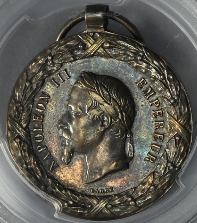 メキシコ/フランス シルバー エクスペディション メダル 1863年 ナポレオン3世 PCGS SP58｜WORLD RESOURCE【KING店】