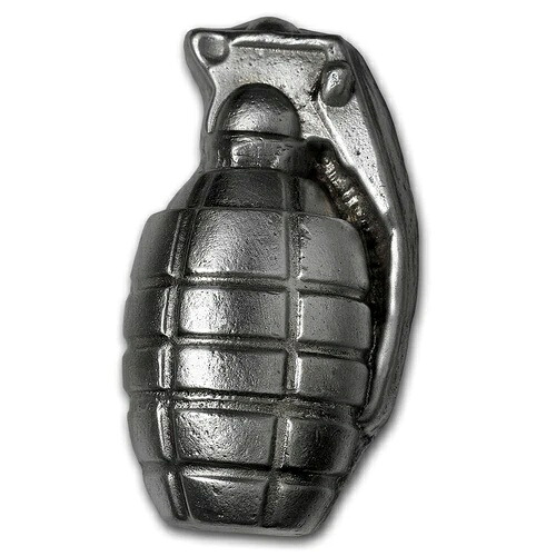 6 オンスの手作りシルバー グレネード - ビッグ ブーム!｜WORLD RESOURCE【KING店】