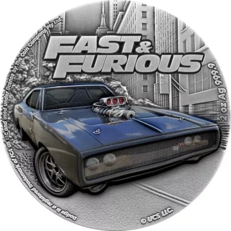 2023年 5ドル ワイルド・スピード 2オンス シルバー UHR コイン｜WORLD RESOURCE【KING店】