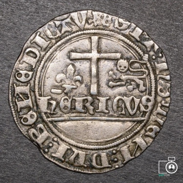 フランス、ブラン、アンリ6世、1422-1429年、銀貨