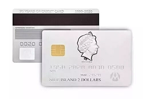 2020年ニウエクレジットカード1.5オンス銀貨
