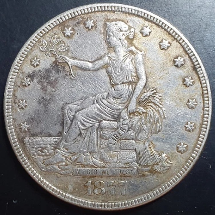 アメリカ合衆国銀貨貿易ドル 420グレインズ 1877年 フィラデルフィア造幣局｜WORLD RESOURCE【KING店】
