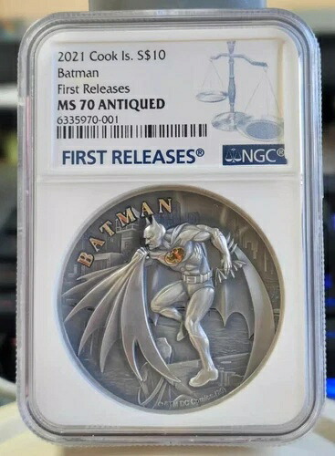 NGC MS70 FR クック諸島 バットマン ダークナイト 2オンス 銀貨 2021 DCコミックス