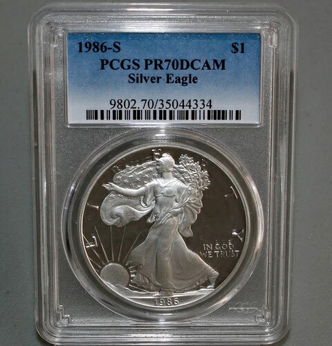 1986年 南米 シルバーイーグル 1ドル プルーフ 1オンス PCGS PR70 DCAM コイン ASE