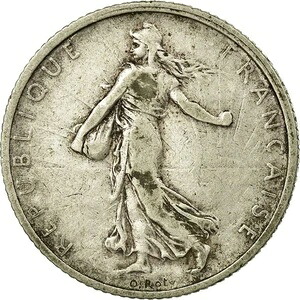 [#57120] コイン、フランス、スムーズ、フラン、1903、パリ、VF、シルバー、ガドゥリー:467｜WORLD RESOURCE【KING店】