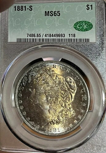 1880-S CAC MS65 モルガン銀貨｜WORLD RESOURCE【KING店】