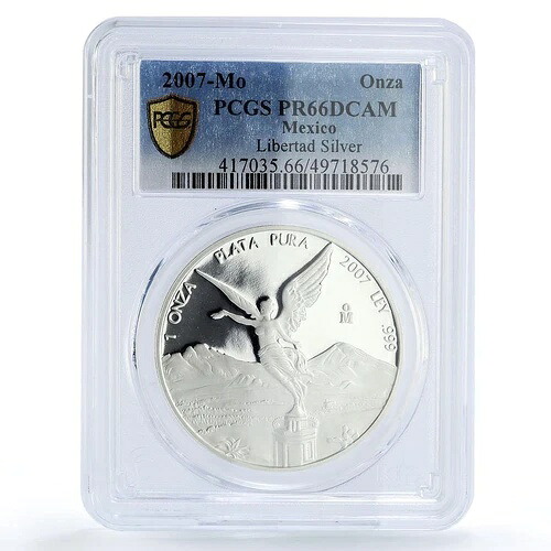 メキシコ 1オンザ・リベルタッド 独立の天使 PR66 PCGS 銀貨 2007｜WORLD RESOURCE【KING店】