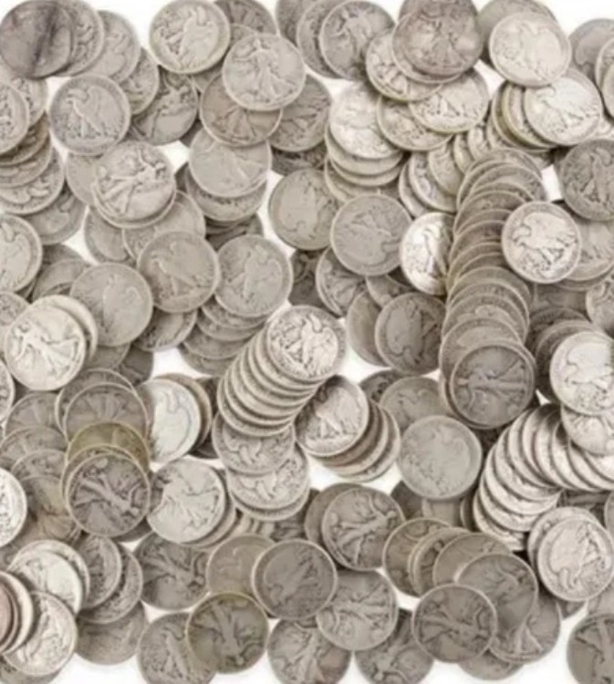 シルバーウォーキングリバティハーフダラー。20枚入りロール。日付は複数。銀90%。｜WORLD RESOURCE【KING店】