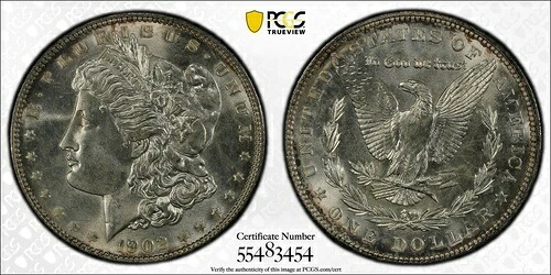 1902年 P モルガン銀貨 PCGS MS-64|WORLD RESOURCE【KING店】