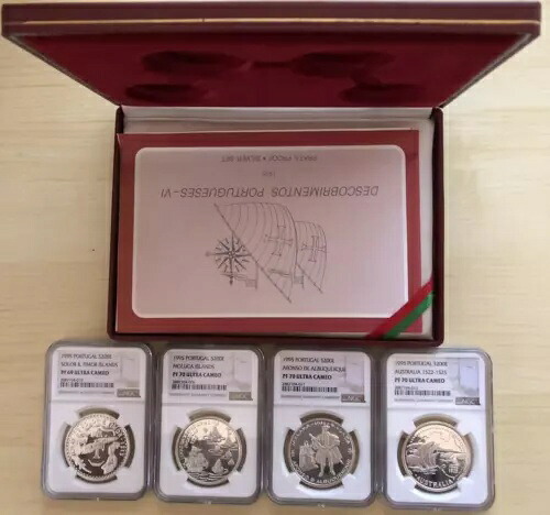 ポルトガル 1995年 コイン NGC PF 70 & PF69 シルバーボックス COA｜WORLD RESOURCE【KING店】 165,550円