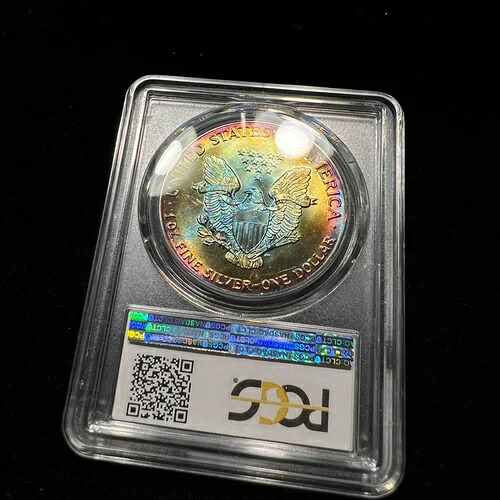 1987年 シルバーイーグル PCGS BU MS66 トーンカラー ~ 希少なビビッドモンスタートーン｜WORLD RESOURCE【KING店】 164,450円