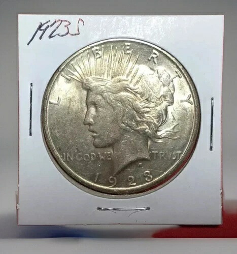 1923年頃のアメリカ平和銀貨！サンフランシスコ造幣局の厳選AU詳細！