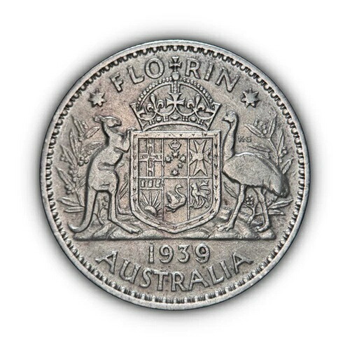 オーストラリア。1939年、フローリン、シルバー - KGVI、コモンウェルス、メルボルンカンガルーキー2｜WORLD RESOURCE【KING店】 161,700円
