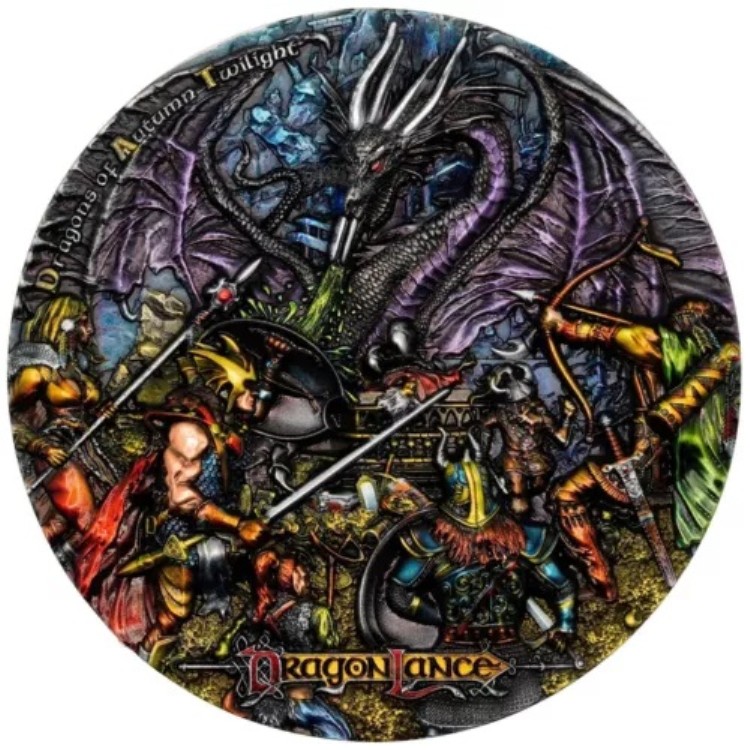 秋の夕暮れのドラゴンコイン - ドラゴンランス 2023 | ニウエ画像