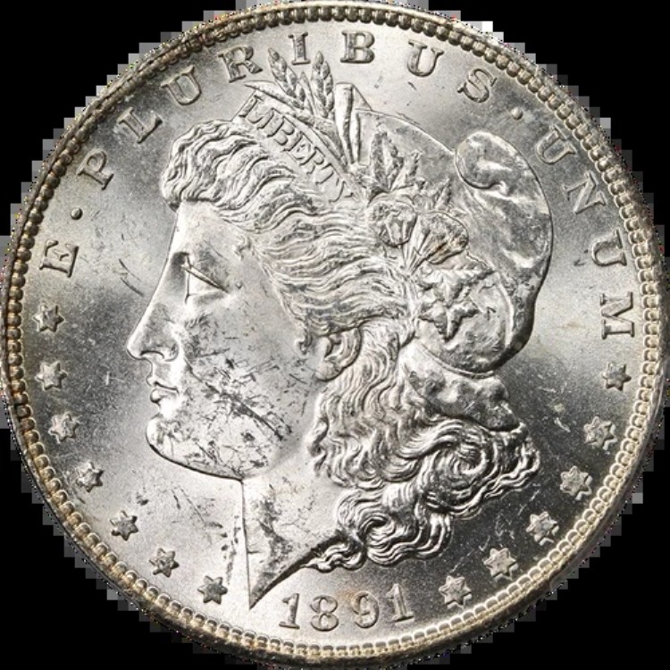 1891-S モルガン銀貨 PCGS MS63 素晴らしい外観 強い刻印|WORLD RESOURCE【KING店】