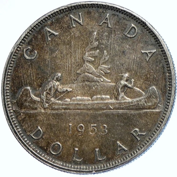1953年 カナダとイギリス女王エリザベス2世の航海者ヴィンテージシルバードルコイン i113387