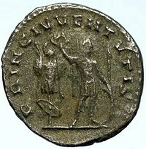 ヴァレリアヌス2世ガリエヌス帝の息子による古代ローマ銀貨戴冠式 i102816