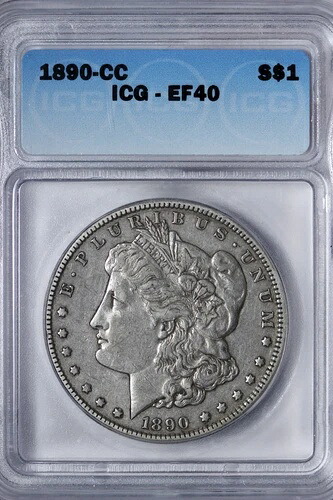 1890-CC モルガン銀貨 ICG EF40 XF40 YYNCM｜WORLD RESOURCE【KING店】