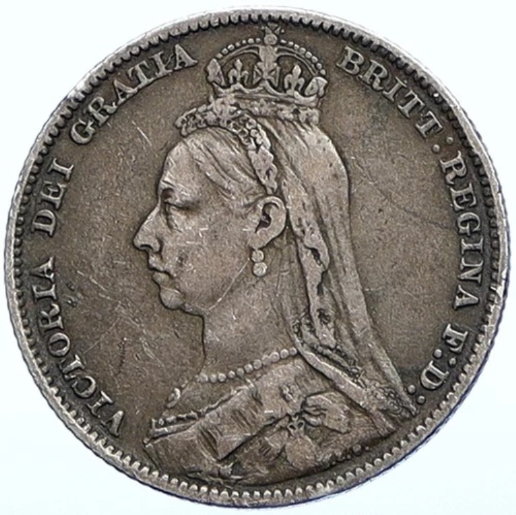 1889年 イギリス ヴィクトリア女王 銀貨 i108406|WORLD RESOURCE【KING店】