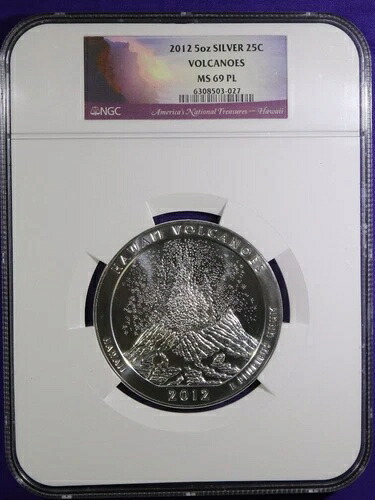 2012年 5オンス シルバー 25セント 火山 NGC MS69 PL アメリカン・ザ・ビューティフル ATB コイン｜WORLD RESOURCE【KING店】