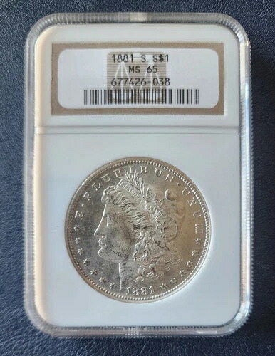 1881年 S モルガン・ダラー NGC MS65 ANA 非常に美しい外観 STUNNING NR #677426-038｜WORLD RESOURCE【KING店】