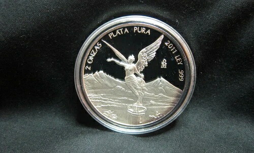 2011年 メキシコ リベルタッド 2オンス シルバートーン カプセル型プルーフコイン - 1,000枚鋳造！#2