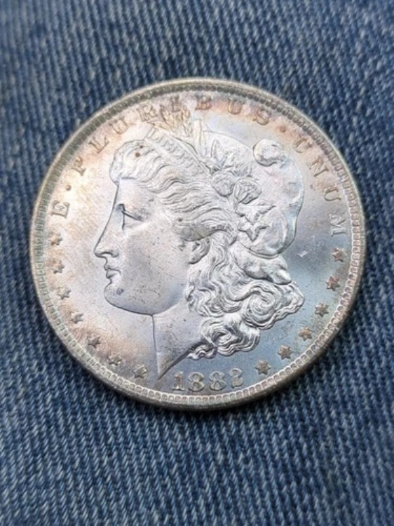 1882年-CC モルガン銀貨。一部に鏡面加工が施された、美しく華やかなコイン（コード666）｜WORLD RESOURCE【KING店】