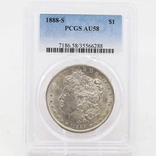 1888年 S モルガン・ダラー AU58 PCGS 90% シルバー サンフランシスコ