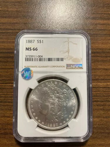 1887-P モルガン銀貨 $1 NGC ミントステート 66 MS 66 希少高品位 162,800円