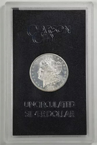 1882-CC $1 GSA モルガン銀貨 チョイス BU PL コンディション #BH01528 箱 & COA