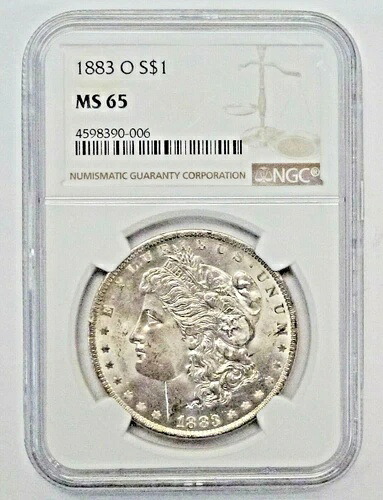 1883-O モルガン銀貨 NGC MS65 VAM 36A クラッシュE