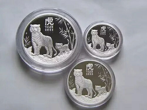 オーストラリア 2022年 旧正月 寅年 1/2オンス 1オンス 2オンス プルーフ銀貨