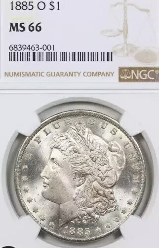 1885-O モルガン銀貨 NGC MS 66 ** プレミアム品質!CX9