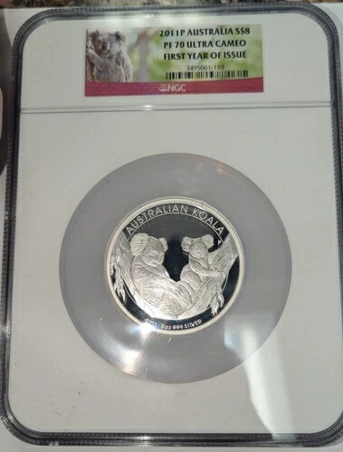 2011P オーストラリア コアラ ~ $8 NGC ~ PF70 ウルトラカメオ ~ 発行初年度